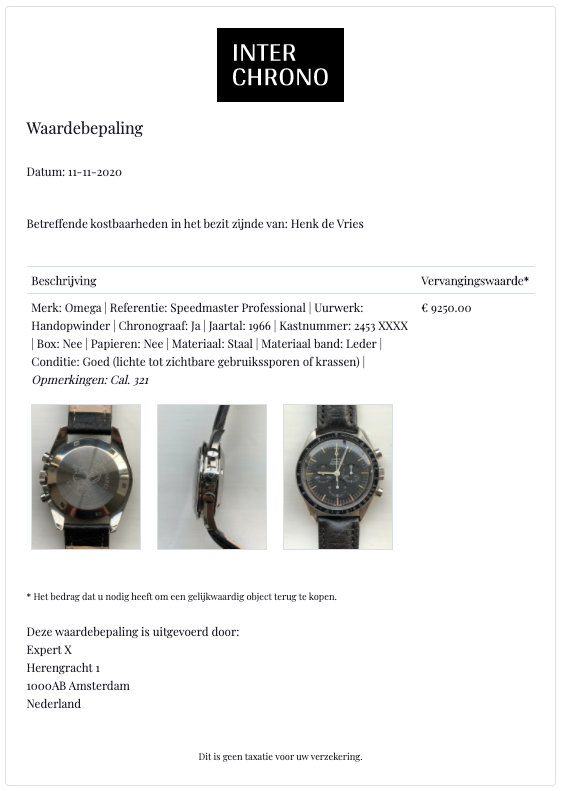 waardebepaling-document